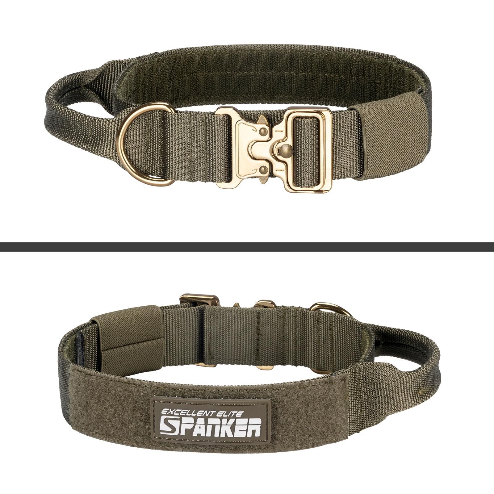 Collier anti traction pour chien robuste nylon ajustable camouflage