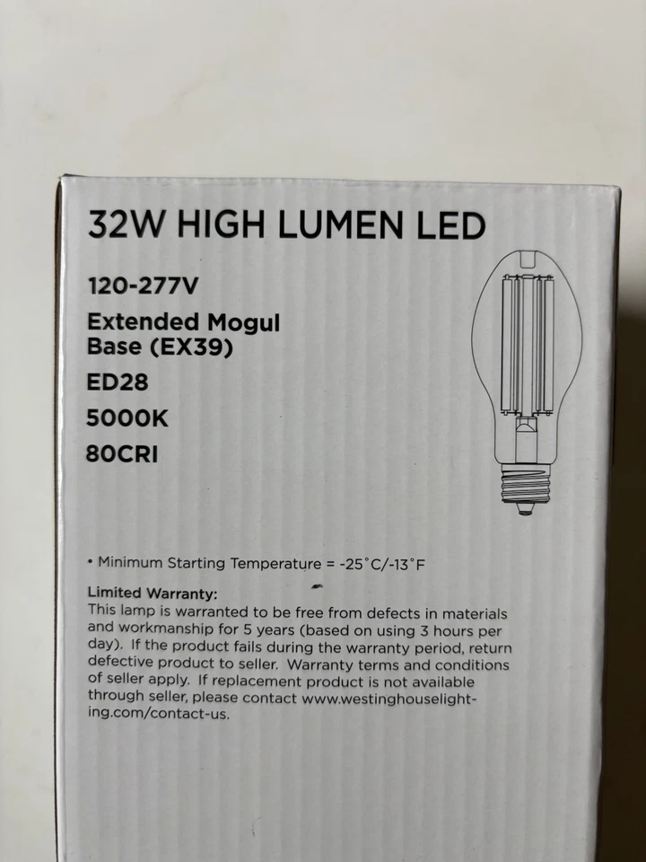 Westinghouse LED High Lumen= 300W ED28 uses only 32 W 52251 Commercial Service - Image 4 of 4