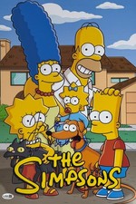 James L. Brooks Signed The Simpsons 12x18 Poster Photo Autograph Creator JSA COA
