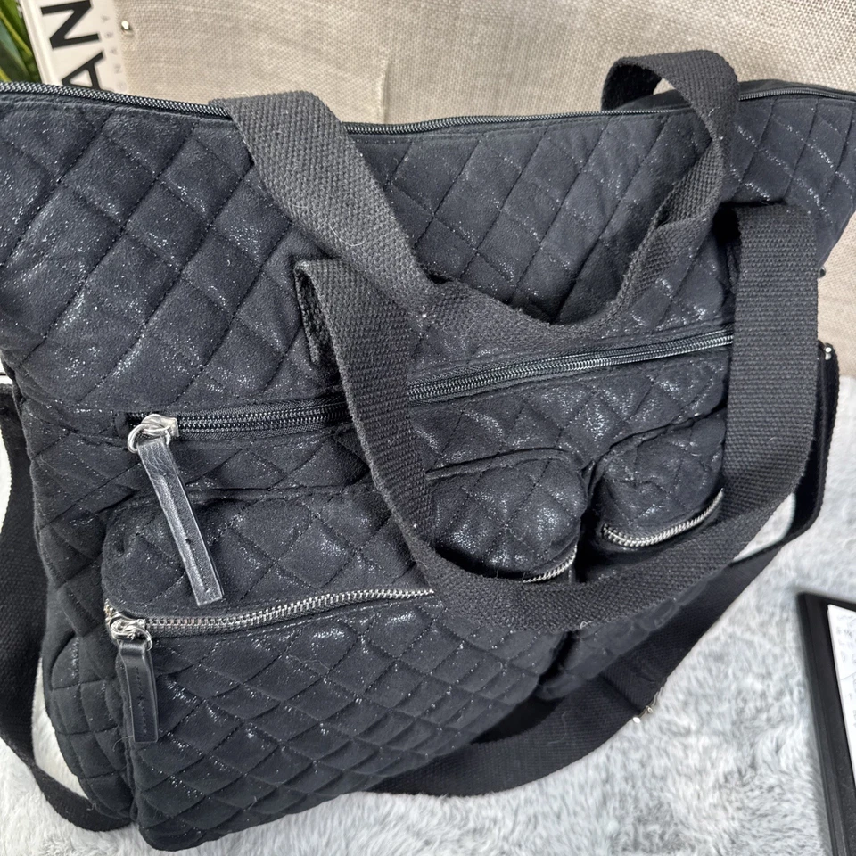 Bolso Bandolera Mossimo Acolchado Textil Negro Foto 2 de 4