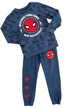 Unisex Youth Marvel Spiderman Sweat Pant Set, size large, blue