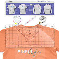 Acrylic T-Shirt Ruler for Vinyl Alignment, Shirt Measurement Tool for Heat Press