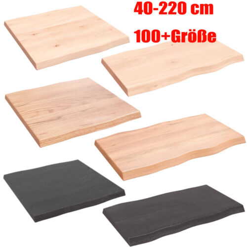 Tischplatte Schreibtischplatte Massivholzplatte Unbehandelt Holzplatte Esstisch - Bild 1 von 24