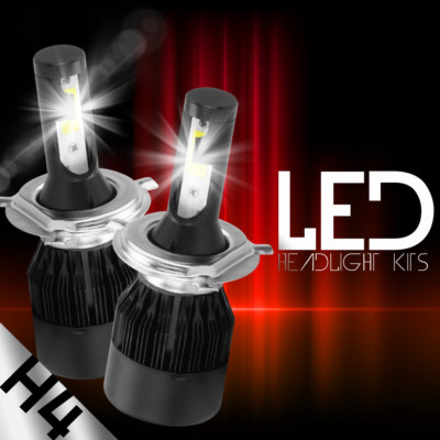 CREE COB H4 HB2 9003 488W 48800LM LED Headlight Kit Hi/Lo Bulbs White 6500K*2