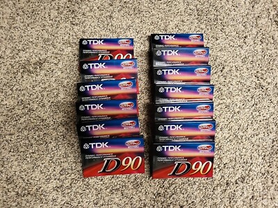 Lot Of 13 TDK D90 High Output IEC1 Type 1 Audio Cassettes New Sealed 