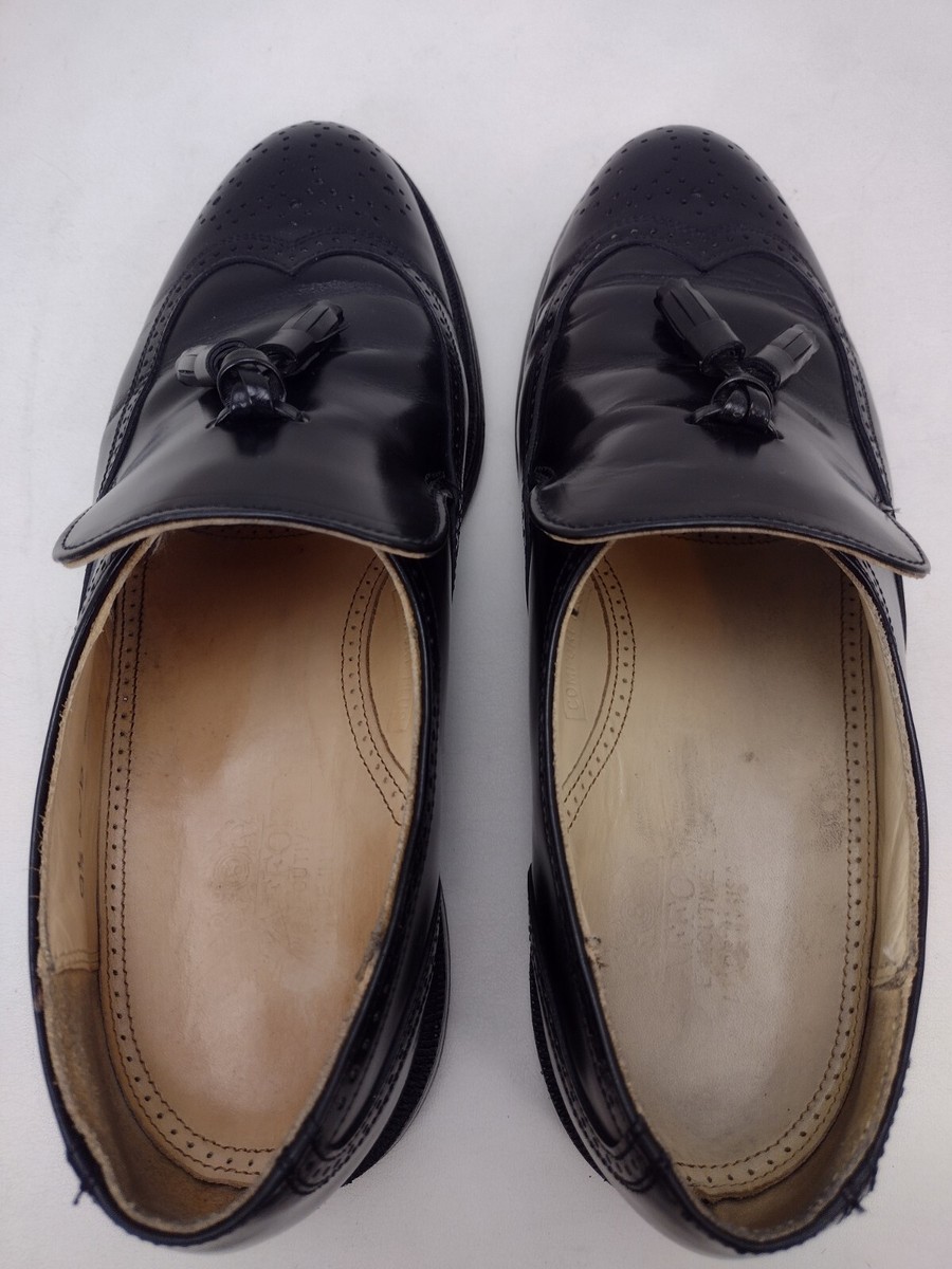 Stafford Executive Loafers Black Leather Tassels Men display picture 2
