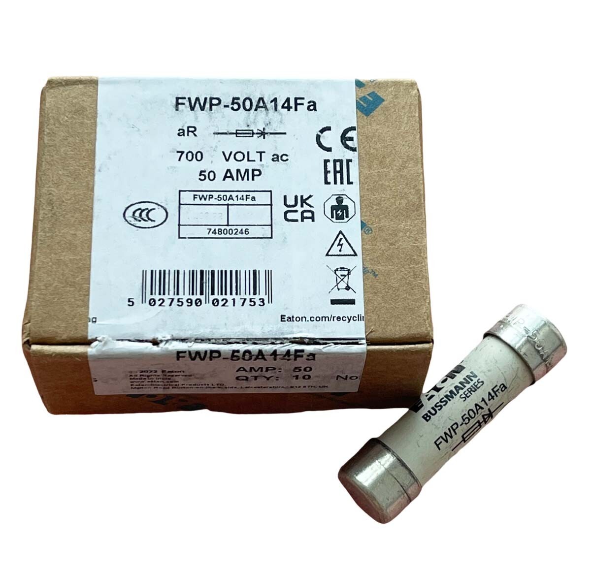 10pcs Bussmann FWP50A14Fa FWP50A14F 50 Amp 50A 700V 14x51mm Fuse eBay