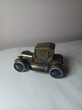 Vintage Diecast Bronze Metal Coin Piggy BANK Antique 1915 Car Chevy BANTHRICO