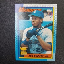 1990 Topps KEN GRIFFEY JR. All-Star Rookie #336 Pink/Red Bloody Scar Error