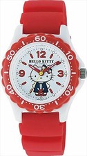 Reloj Citizen QQ Hello Kitty Analógico Rosa Banda Goma VQ75-232 Damas de Japón