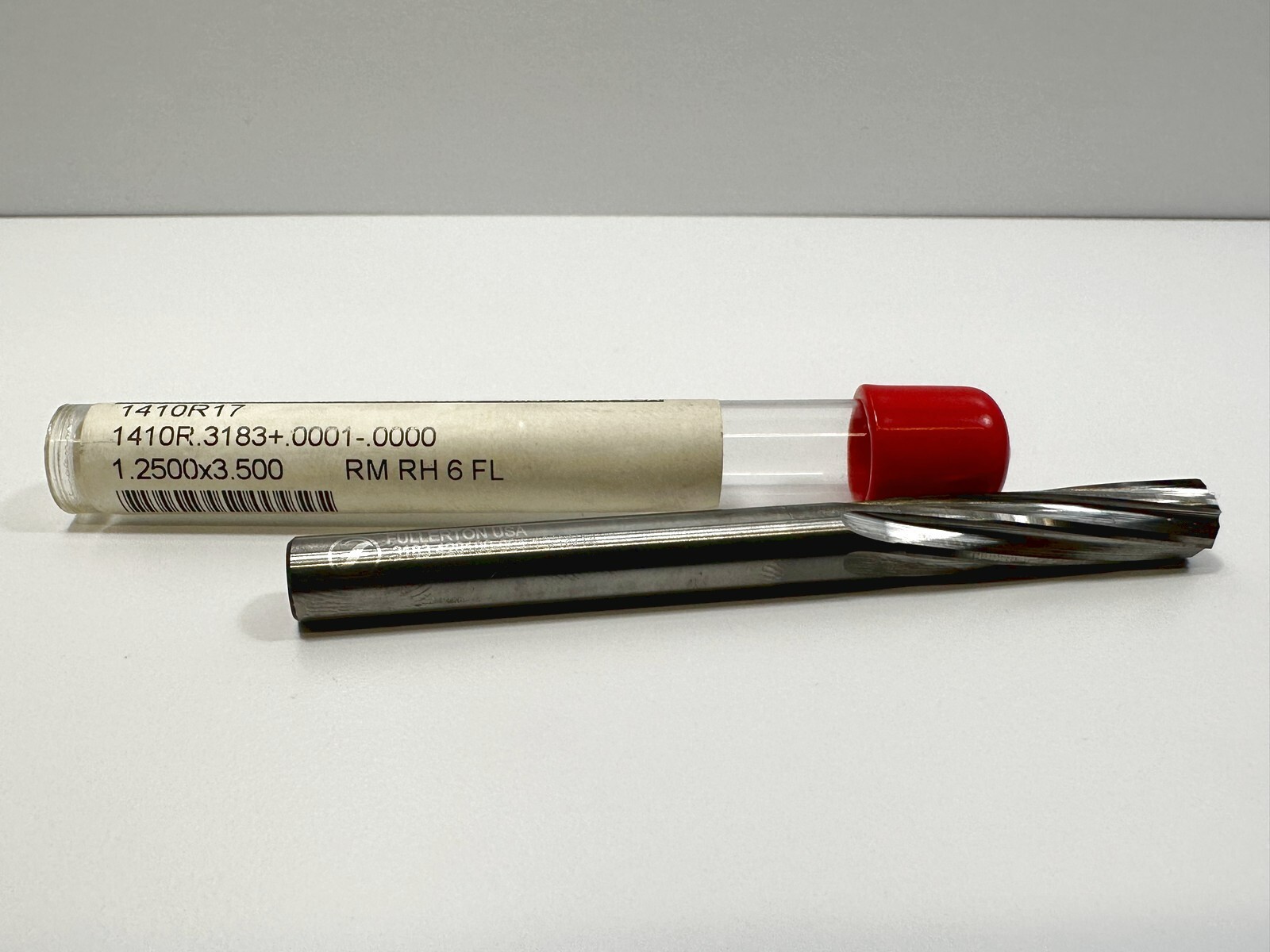 FULLERTON 1410R.3183+.0001.00 1410R17 RM RH 6 FL Solid Carbide Reamer