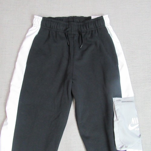 Nike Joggers Girls Large Black White Cargo Sportswear French Terry Athletic NWT - Picture 3 of 15