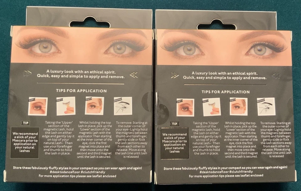 2 Pack Eylure LUXE Magnetic Full Strip Baroque Mink Effect Lashes  REUSABLE - Image 2 of 2