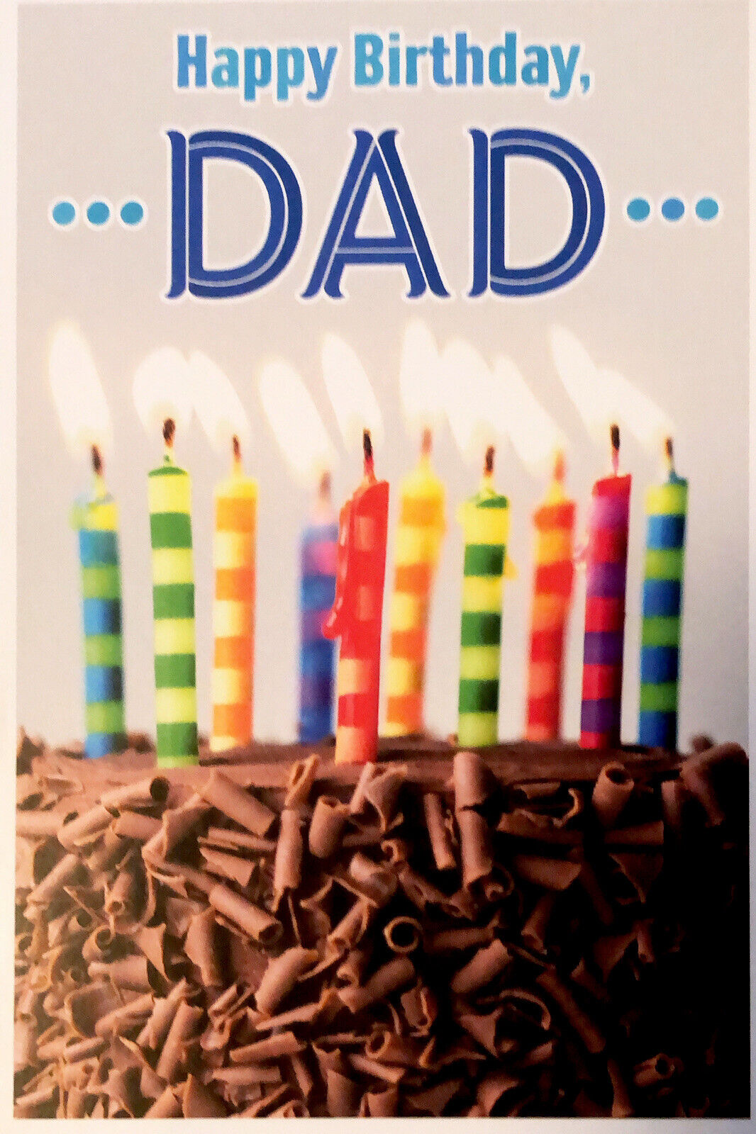 Happy Birthday DAD Candles And Chocolate Cake Hallmark ...