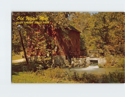 #ad Postcard Old Water Mill Alley Spring State Park Missouri USA $3.46