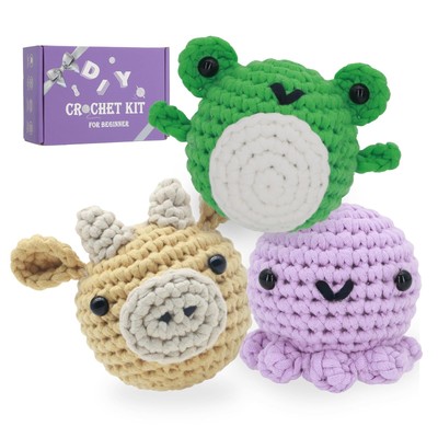 Crochet Kit for Beginners Kids, Learn to Crochet Starter Kit with Step-by-Ste...