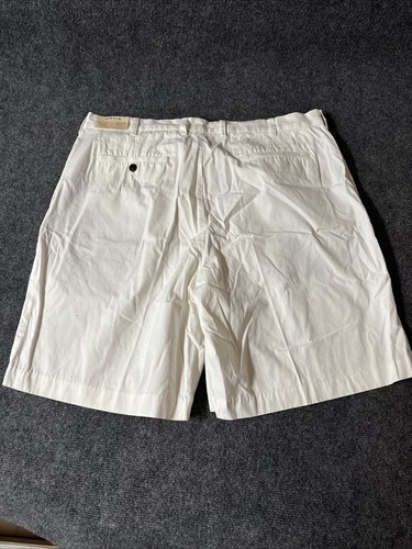 Orvis Chino Shorts Golf Casual dress Front Mens White 100% Cotton 38 - Picture 8 of 12