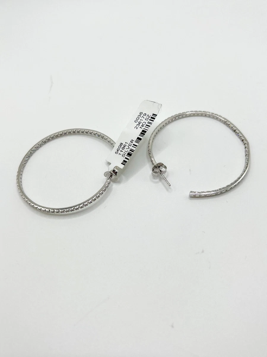 fantasia by deserio cubic zirconia hoop earrings 475 eBay