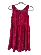 Urban Outfitters Ecote Magenta Sleeveless Floral Dress With Back Snap Detail S