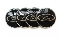 4pcs For Ford Wheel Center Stickers 65mm Hub Rim Stickers Emblem Badge Black