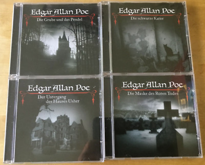 Edgar Allan Poe [4 CD Alben]  Grube Pendel Schwarze Katze Maske Hauses Usher