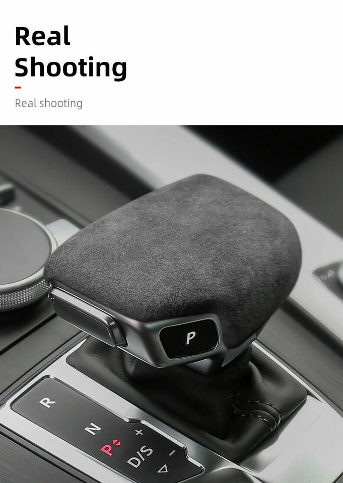 Для Audi A4 S4 S5 RS5 B9 A5 Q5 Q7 темно-серый автомобильный переключатель передач алькантара крышка отделка - Изображение 2 из 4