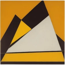 Medium Abstract Painting 2x2 ft. Post-Modernism Geometric Demrin OOAK NEW