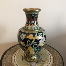 CLOISONNE VASE BRONZE EMAUX CHINE CHINOIS ASIATIQUE JAPONAIS EXTREME ORIENT ASIE