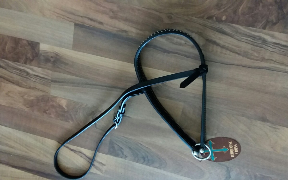 Bandeau Nez En Cuir Weaver Leather Marron/Turquoise Modèle 30-0135