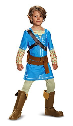 Link Breath Of The Wild Deluxe Blue Large (10-12) Costume - Picture 2 of 7
