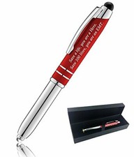 "EMT" Gift Pen for Your Friend Dad.. 3-1 Stylus Flashlight Metal Ballpoint Pen
