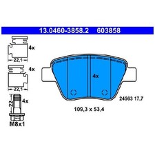 Satz Bremsbeläge Bremsklötze hinten für VW Touran 1T1 1T3 | 24448565