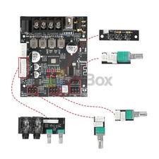 502T Microphone Audio Integrated Amplifier Board Bluetooth TPA3116D2 2CH 50W 2