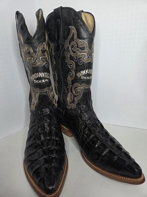 Men s Leather Cowboy Boots Innovation Boots (Mexico)   Black Caiman Style