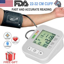 Digital Blood Pressure Monitor Upper Arm Heart Rate Machine BP Large Cuff US NEW
