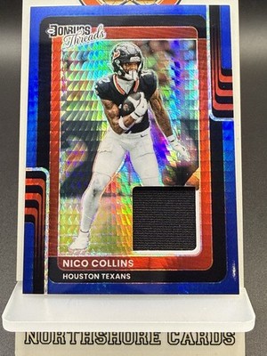2025 Donruss Optic - Blue Hyper Threads Relic - Nico Collins - Houston Texans