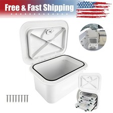 Marine Storage Box with Deck Cover Hatch Lid for Organized Fishing Storage ABS