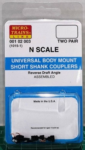 MicroTrains 00102003 1015-1 N Universal Body Mount Short Shank Couplers - Picture 2 of 2