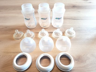 3 Philips Avent Naturnah Babyflasche Trinkflasche Flasche 260ml 3 STÜCK