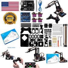 Beginner-Friendly 4DOF Acrylic Robot Arm Kit for Arduino DIY with CD Tutorial