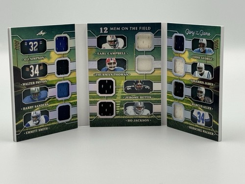 2025 Leaf Glory of the Game Simpson Sanders Payton ++ 12 Mem Booklet Relic /25
