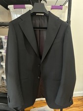 SuitSupply Black Perennial Tailored Fit Havana Suit Jacket Size 40 