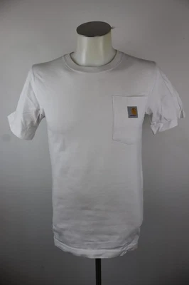 Carhartt T-Shirt Homme XS Manches Courtes Vintage Coton Logo Blanc - Photo 1/4