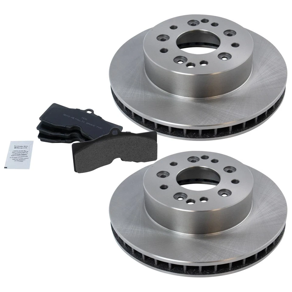 Kit de pastillas de freno de disco traseras semi metálicas y rotor para Chevy Corvette 65-82 Foto 2 de 4