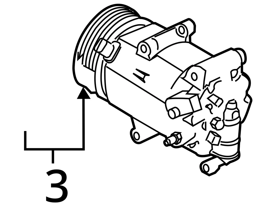 AC Compressor Fits 13-16 ESCAPE 1049324 - Image 3 of 3