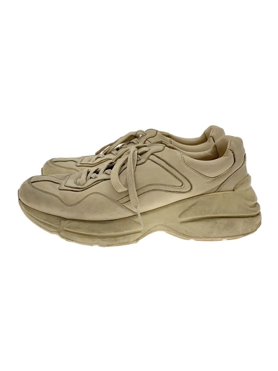 Baskets basses Gucci US9 beige chaussures décontractées occasion