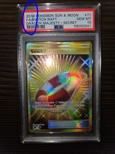 Pokemon Dragon Majesty Switch Raft 77 PSA 10 (cracked)