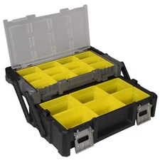 Duratool Multi-Level Organiser Tool Case with 18 Compartments