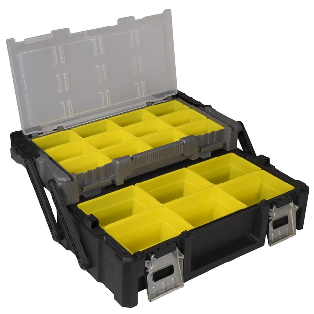 Duratool Multi-Level Organiser Tool Case with 18 Compartments