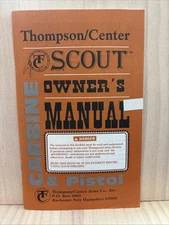 THOMPSON CENTER T/C SCOUT Muzzleloader RIFLE & PISTOL Gun Owners  MANUAL